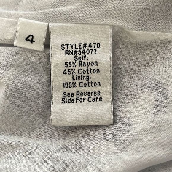 CAbi Blu & White Lombard Skirt, Style 470. - 4 - Picture 5 of 5